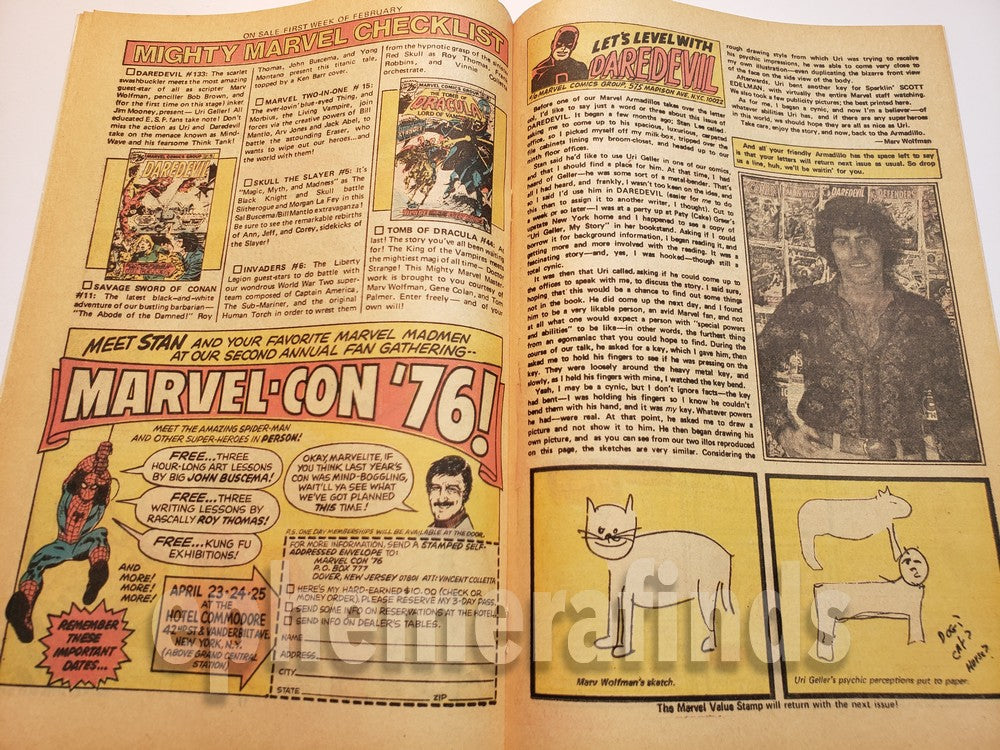 Daredevil vs Mind-Wave Vintage Marvel Comic Book - Daredevil #133