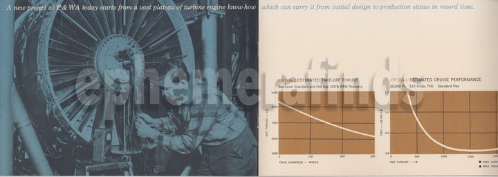 Pratt & Whitney JTF10 (TF30) F6D Missileer Turbofan Jet Engine Advertising Booklet