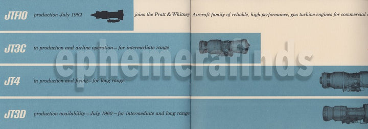 Pratt & Whitney JTF10 (TF30) F6D Missileer Turbofan Jet Engine Advertising Booklet