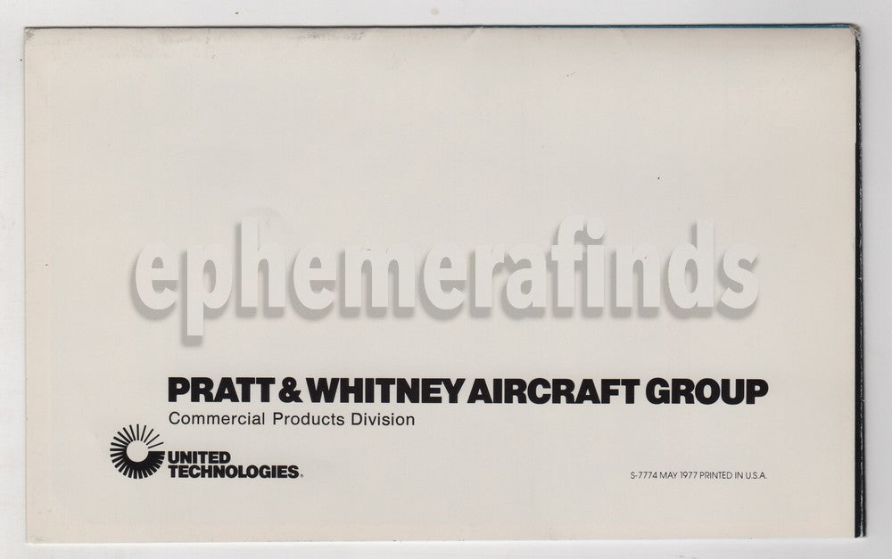 Pratt & Whitney PW2000 JT10D Aircraft Jet Engine Aviation Advertising Brochure
