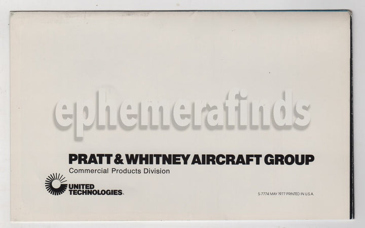 Pratt & Whitney PW2000 JT10D Aircraft Jet Engine Aviation Advertising Brochure