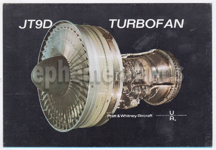 Pratt & Whitney JT9D Boeing 747 Aircraft Jet Engine Sales Advertising Brochure
