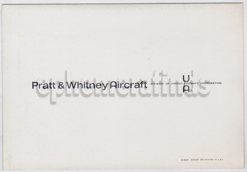 Pratt & Whitney JT9D Boeing 747 Aircraft Jet Engine Sales Advertising Brochure