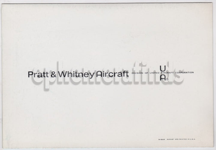 Pratt & Whitney JT9D Boeing 747 Aircraft Jet Engine Sales Advertising Brochure
