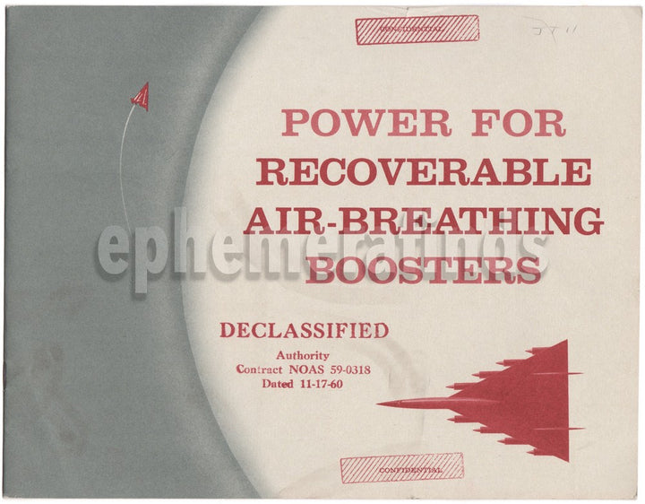 Cold War Jet Engine Technology Vintage DeClassified JT11 TurboRamJet Report