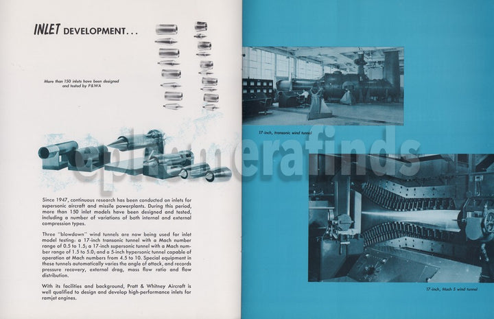 Pratt & Whitney Lockheed A12 Ramjet Engine Cold War Info Booklet 1958