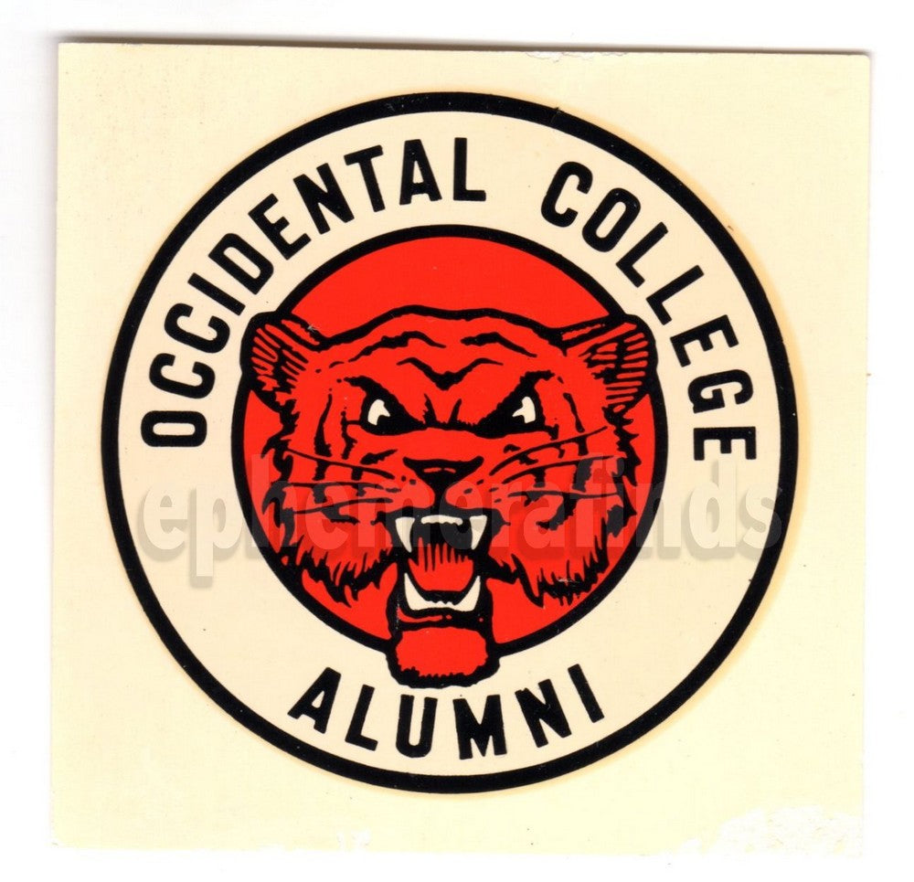 Occidental College Los Angeles California Vintage Window Sticker Decal