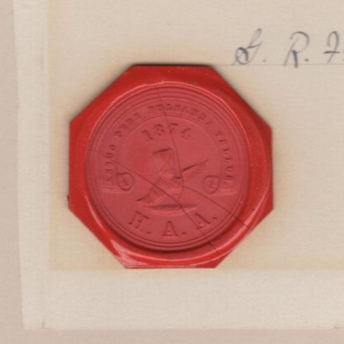 Harvard Athletic Association George Fearing Autograph Signed Wax Sealed Certificate 1890