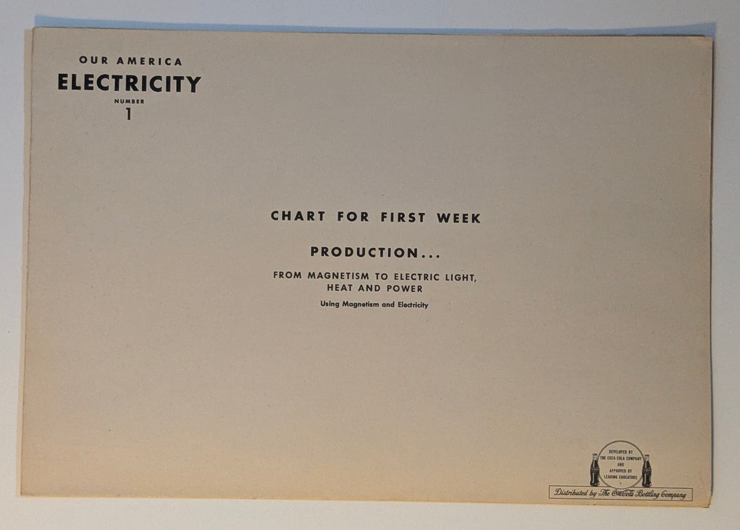 Electrical Power Station Vintage Coca Cola Graphic Art Educational Poster