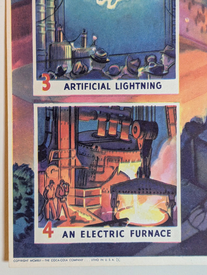 Industrial Americana Vintage Coca Cola Graphic Art Educational Poster