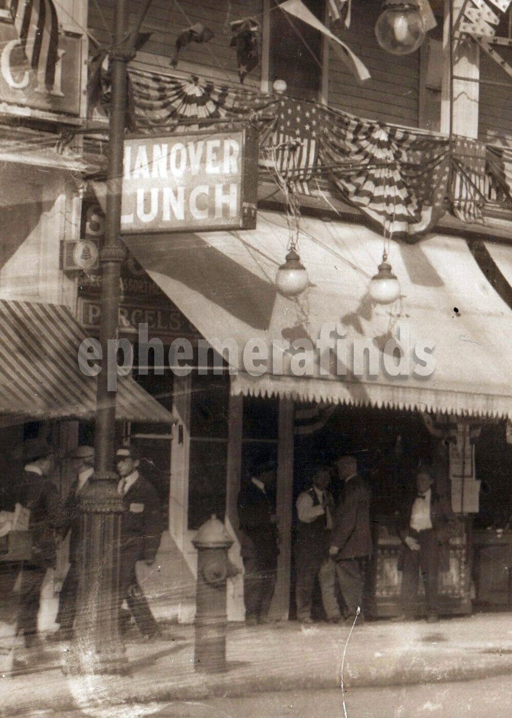 Coney Island NY 4th of July Street Scene Large Antique Photo Segall Restaurant