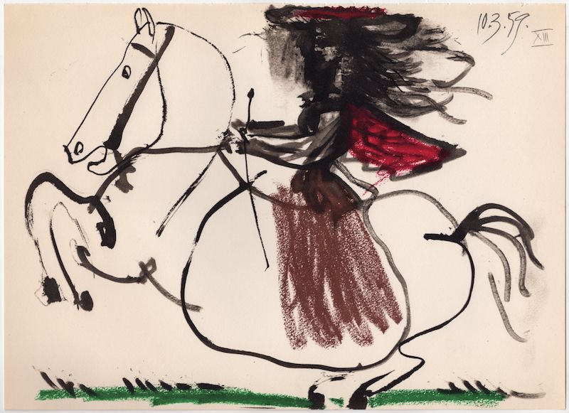 Marie Therese Lady on Horseback Large Vintage Picasso Art Print 1961