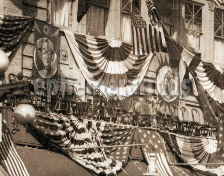 Coney Island NY 4th of July Movie Theatre Street Scene Large Antique Photo