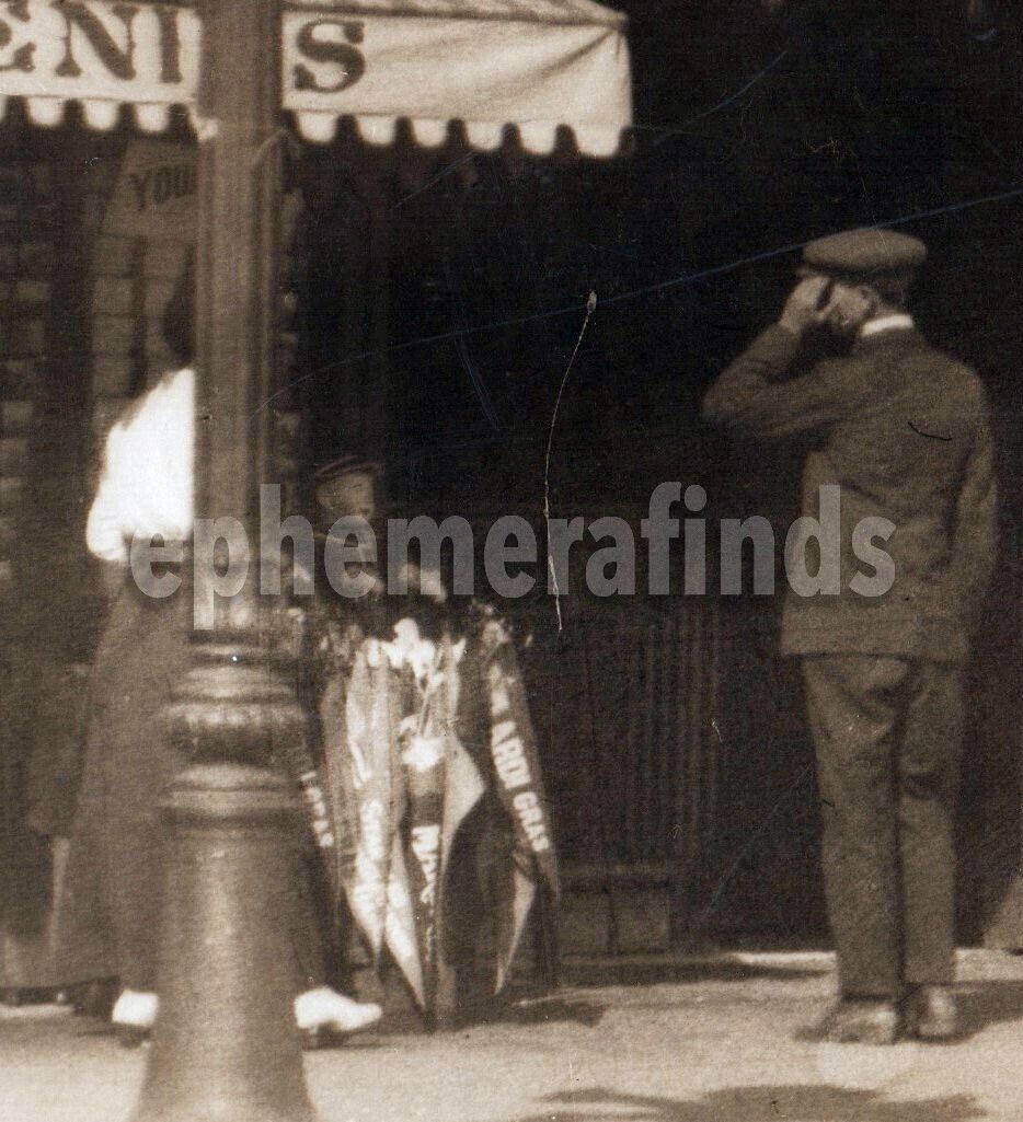 Coney Island NY 4th of July Movie Theatre Street Scene Large Antique Photo