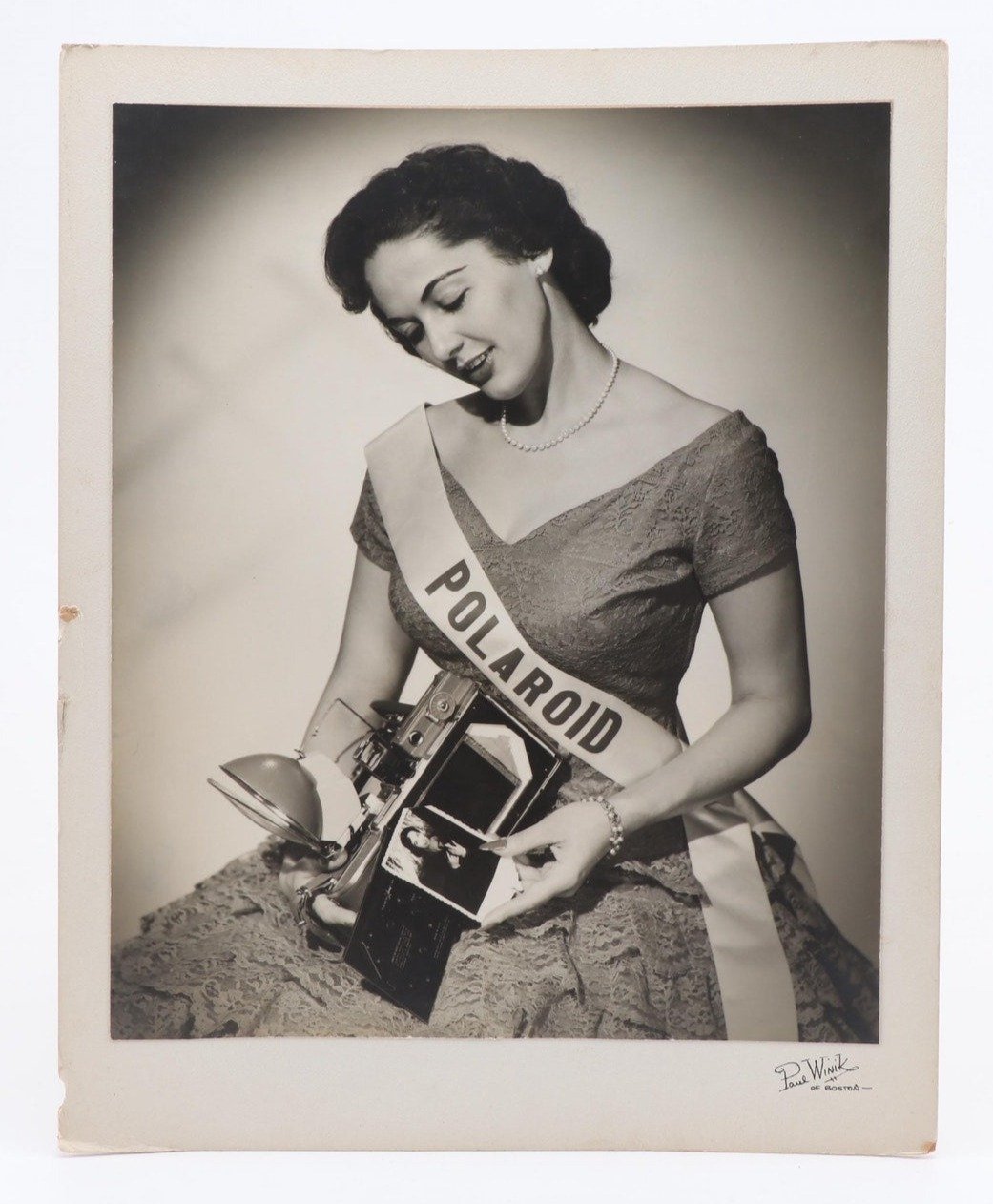 Miss Polaroid Photography Vintage Camera Advertising Photo by Paul Winik of Boston