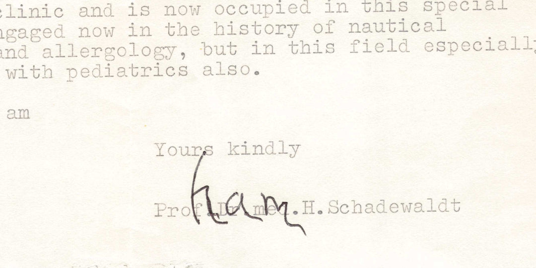 Hans Schadewaldt German Mycology Scientist Autograph Signed Letter 1971
