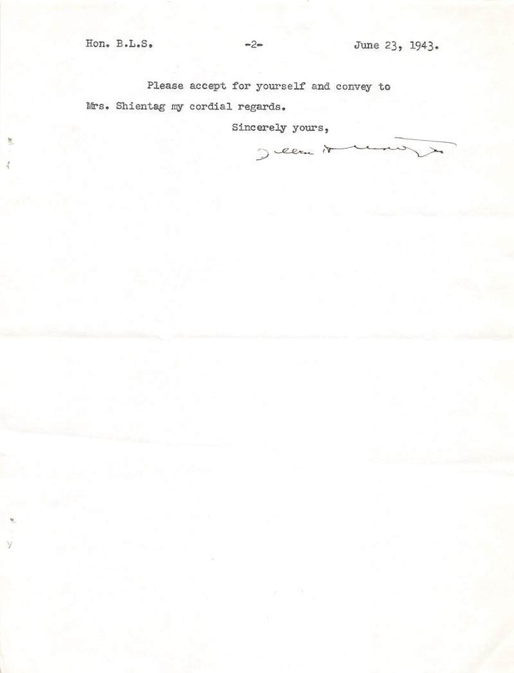 Gilbert Holland Montague FDR Law Professor Autograph Signed Legal Letter 1943