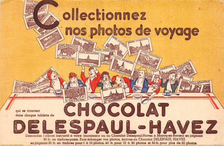 Chocolat Delespaul Havez French Candies Vintage Advertising Ink Blotter