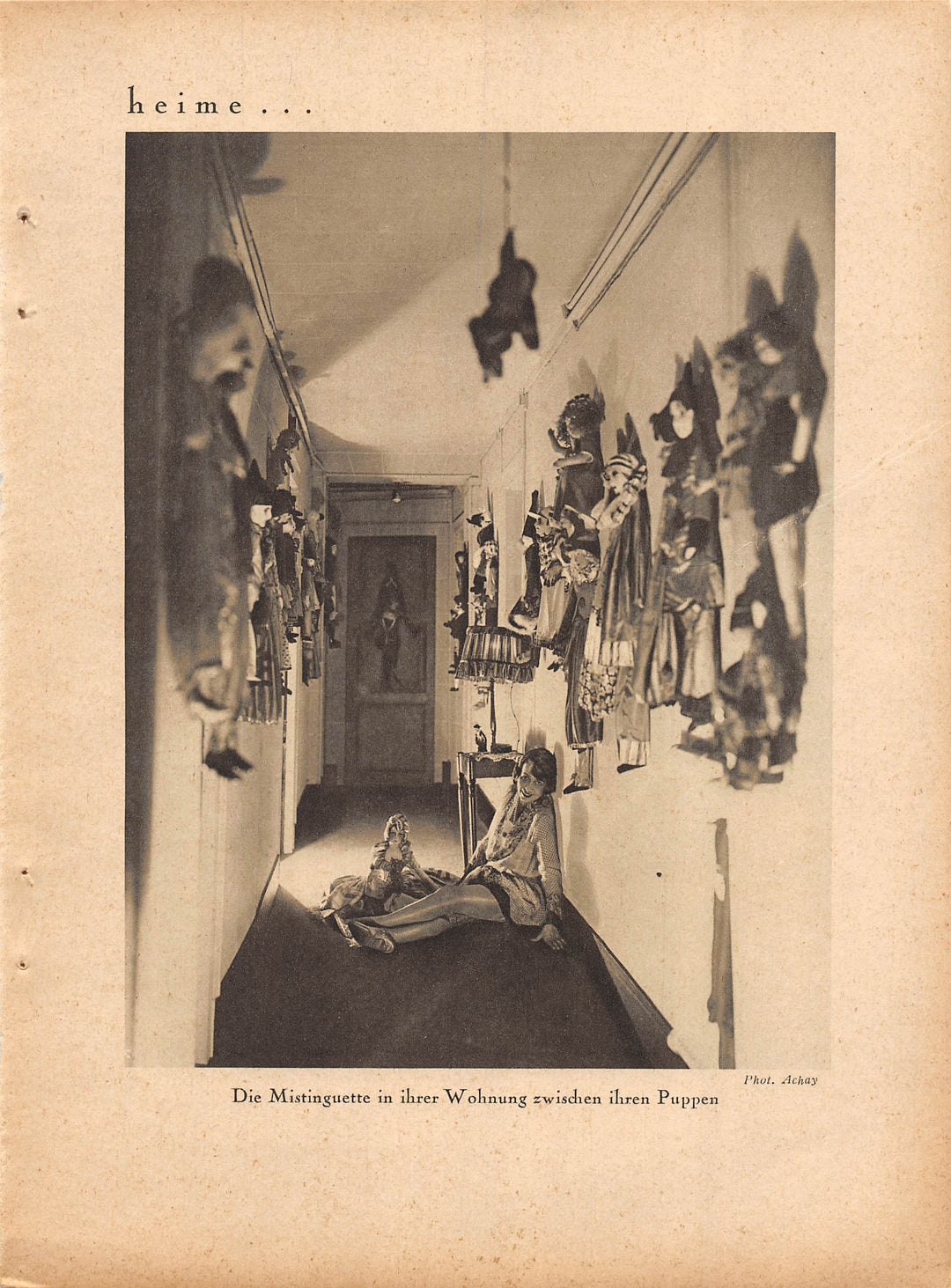 Mistinguett German Stage Actress Vintage Creepy Puppet Hallway Photo Print