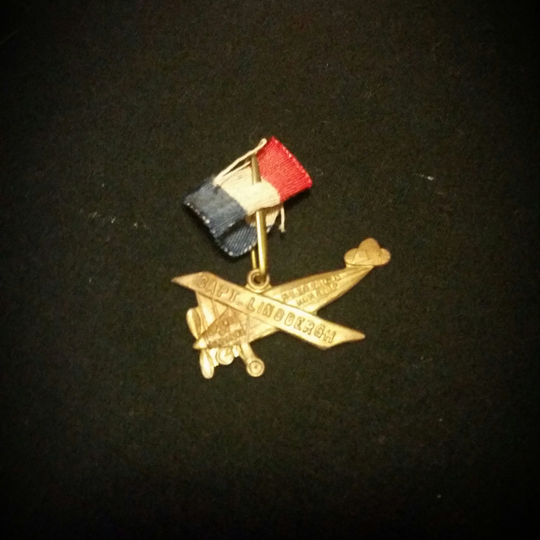 Charles Lindbergh Spirit of St. Louis Flight Vintage Celebration Pin