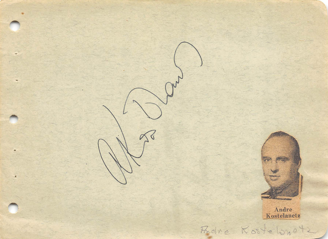 Andre Kostelanetz Russian Music Orchestra Conductor Original Autograph Signature