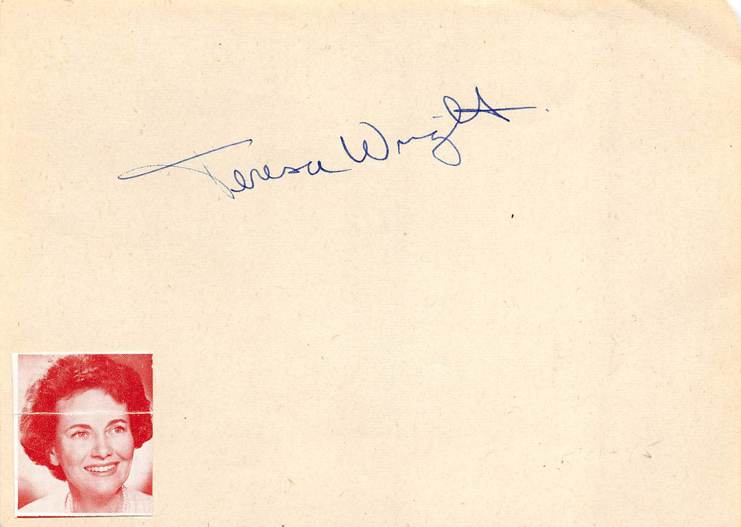 Teresa Wright Mrs. Miniver Movie Actress Original Vintage Autograph Signature