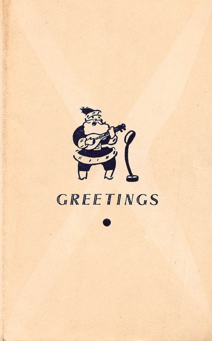 Metro Cinema Calcutta India Vintage WWII Christmas New Year Greeting Card 1944