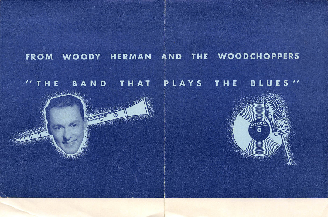 Woody Herman Big Band Music Vintage NBC Decca Records Christmas Greeting Card