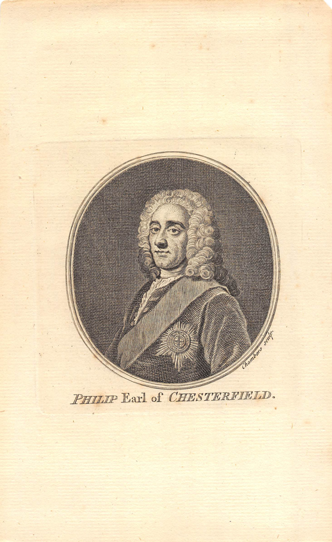 Philip Dormer Stanhope 4th Earl of Chesterfield British Politician Antique Engra