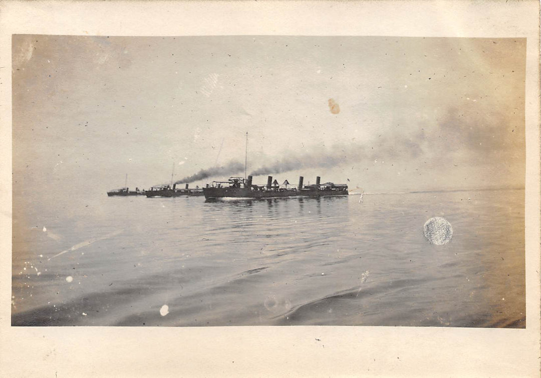 US Navy Great White Asiatic Fleet Battleships Philippines Antique Snapshot Photos lot