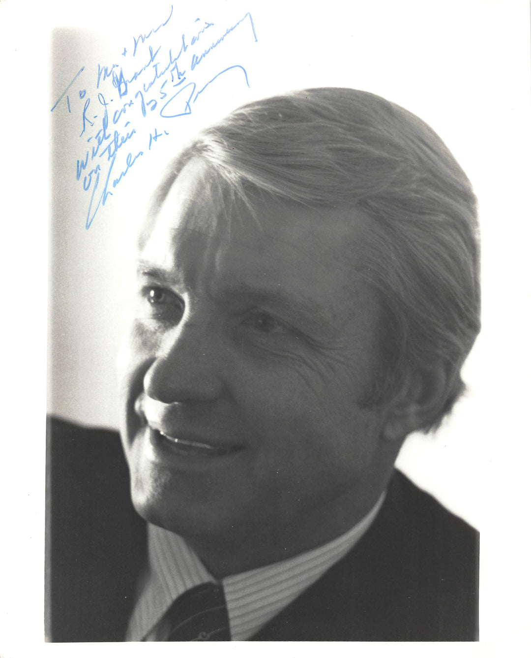 Charles Percy Illinois Senator Foreign Relations Chair Vintage Autograph Signed Photo