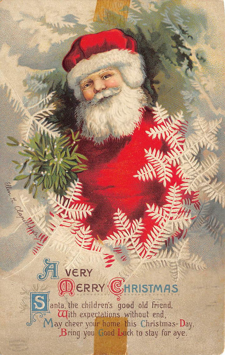 Santa Claus International Art Antique Postcard Signed by Theatre Actor