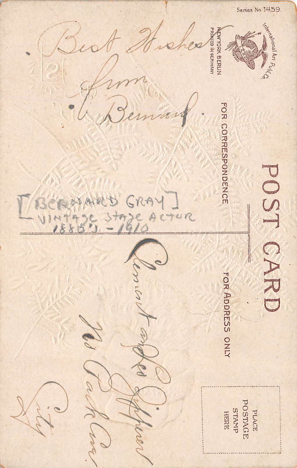 Santa Claus International Art Antique Postcard Signed by Theatre Actor