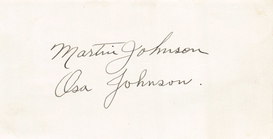 Martin and Osa Johnson Four Years in Paradise Authors Autograph Signatures