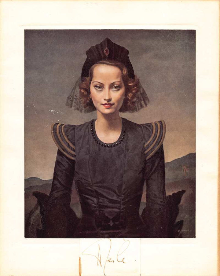 Merle Oberon Scarlet Pimpernel Actress Autograph Signature on Card