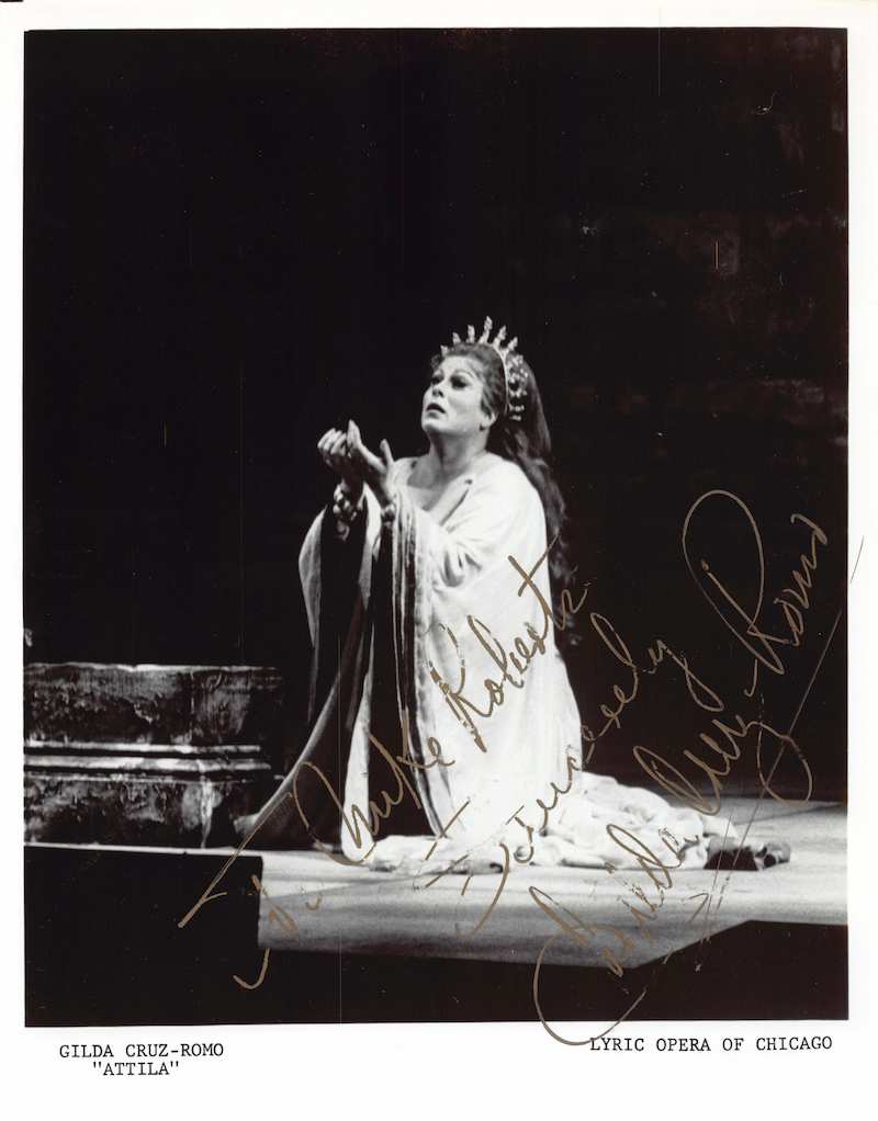 Gilda Cruz-Romo Mexican Opera Singer Original Autograph Signed Photo