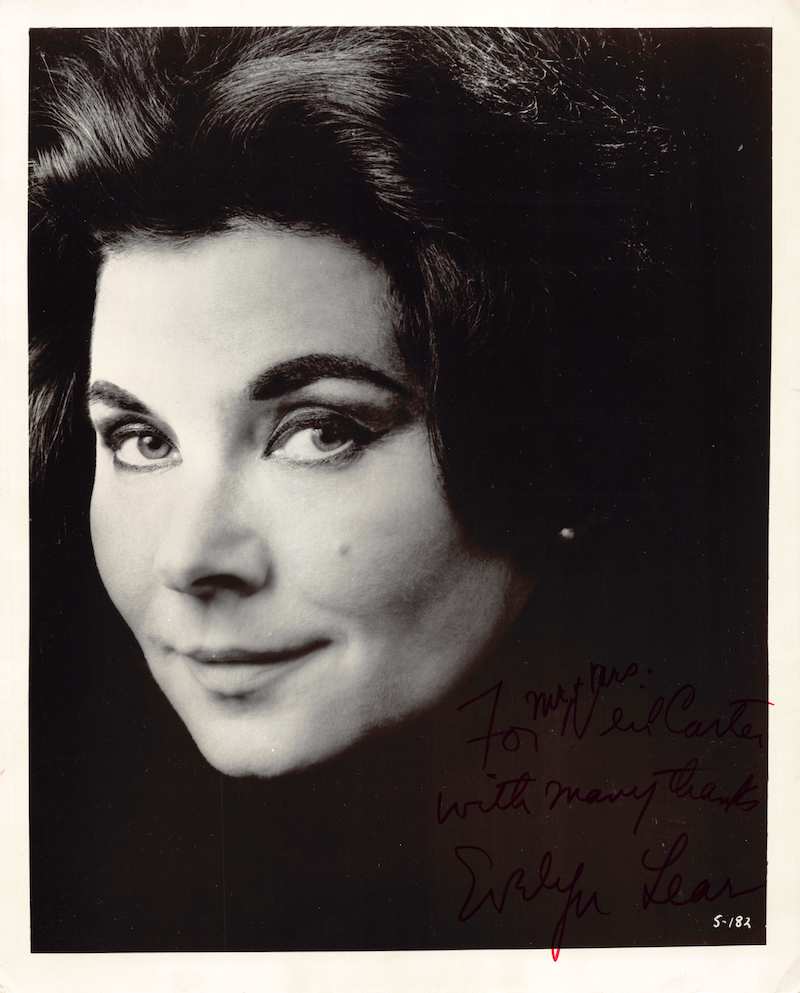 Evelyn Lear Der Rosenkavalier Opera Singer Original Autograph Signed Photo
