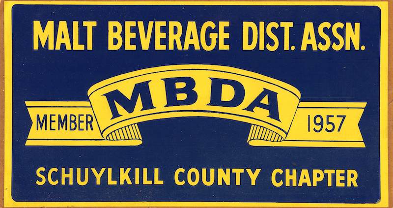 Schuylkill PA Malt Beverage Association Vintage Beer Advertising Decal 1957