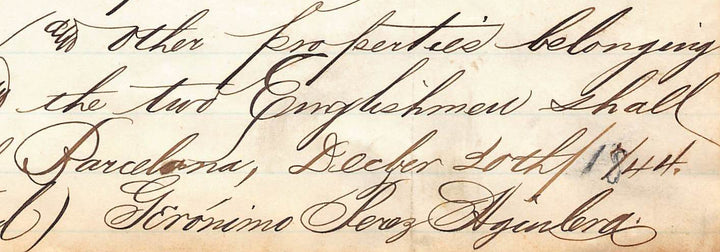 Geronimo Perez Aguilera Spanish Grand Admiral Antique Military Letter