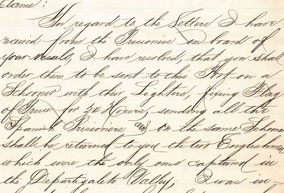 Geronimo Perez Aguilera Spanish Grand Admiral Antique Military Letter