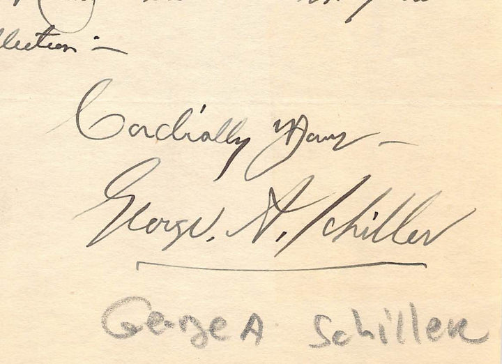 George Schiller Boston & Broadway Stage Actor Autograph Signed Letter 1924