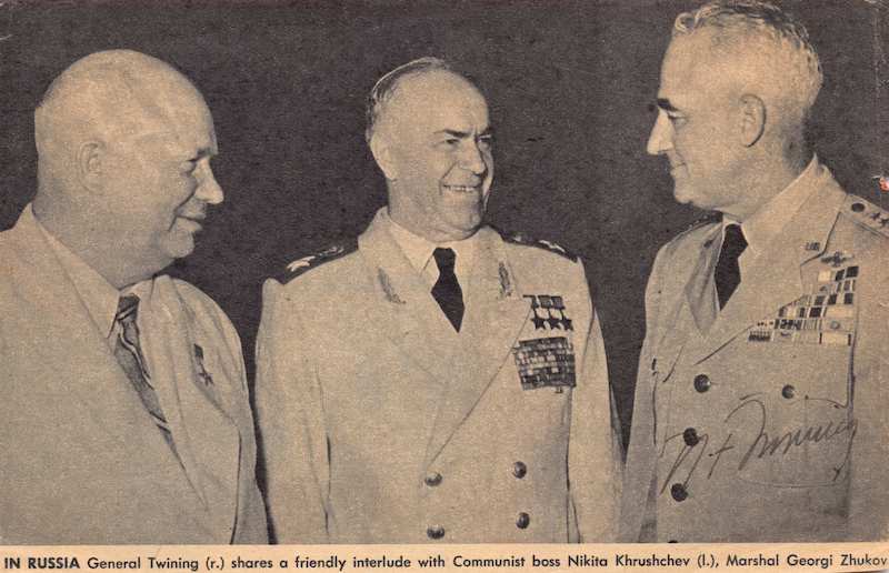 General Nathan Twining US Air Force Chief of Staff Autograph Signed News Photo