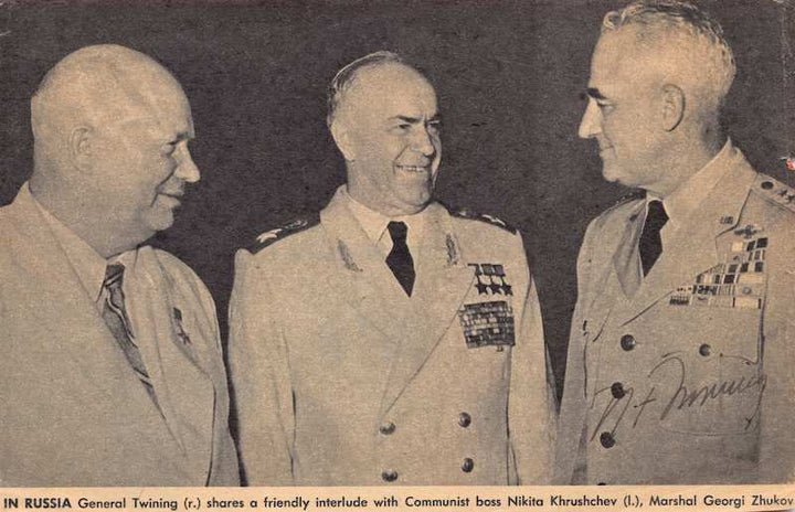 General Nathan Twining US Air Force Chief of Staff Autograph Signed News Photo