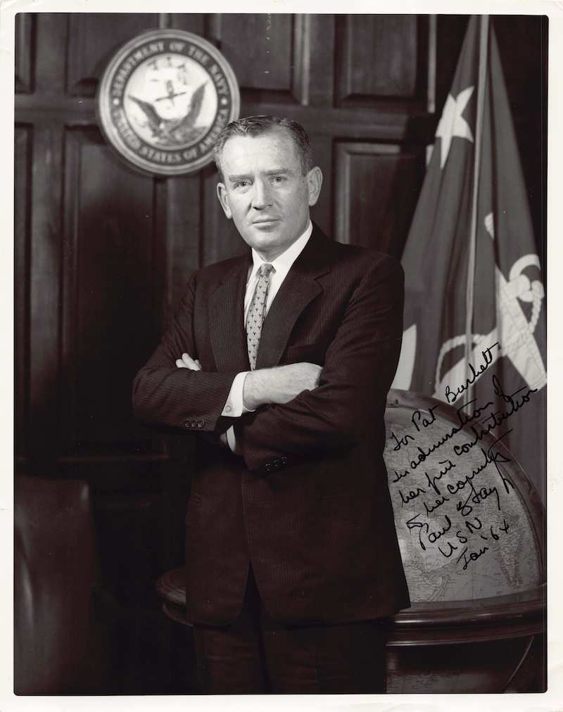 Paul Fay US Secretary of the Navy Vintage Autograph Signed Political Photo