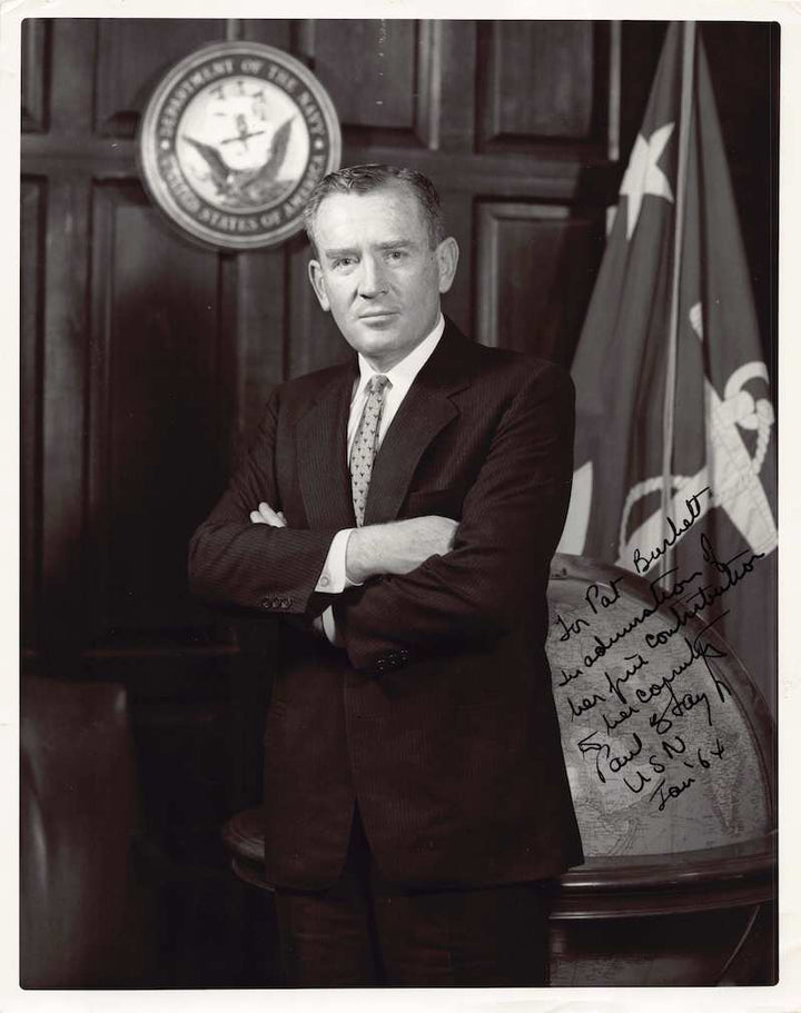 Paul Fay US Secretary of the Navy Vintage Autograph Signed Political Photo