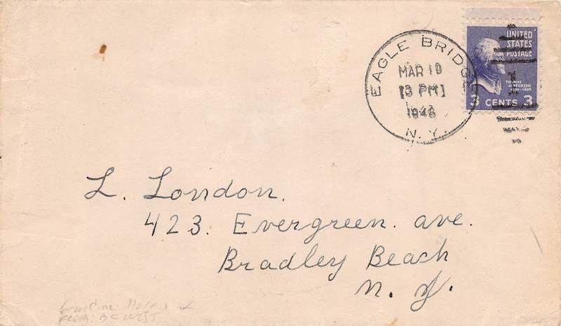 Grandma Moses American Folk Art Painter Handwritten Mailing Envelope 1948