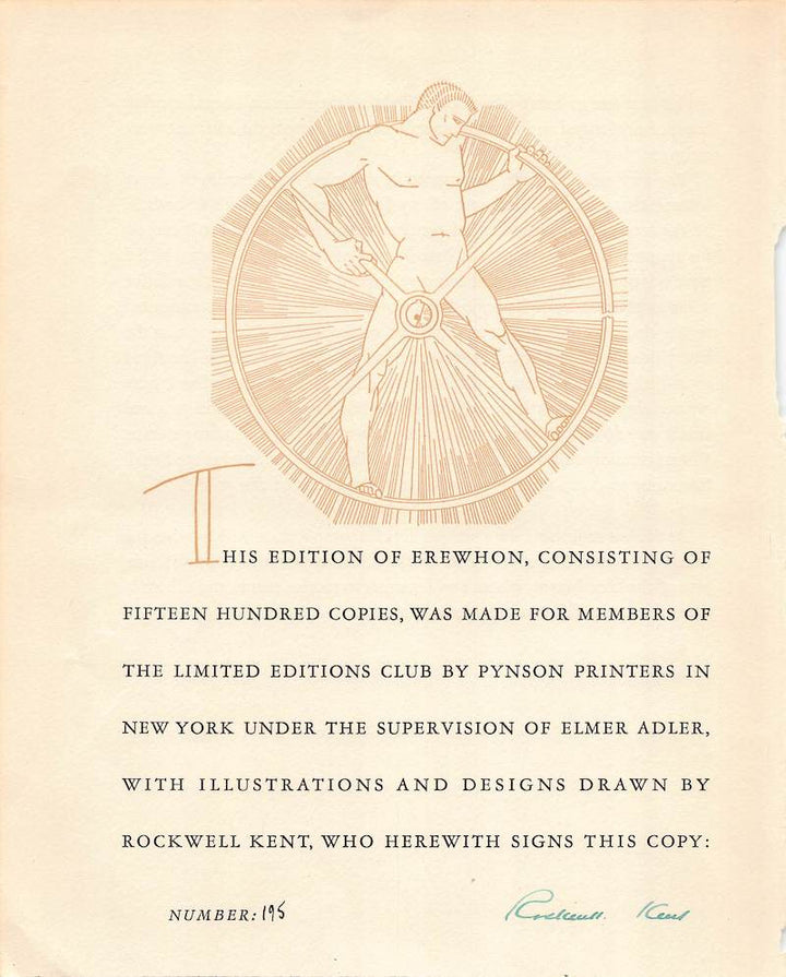 Rockwell Kent American Illustrator Autograph Signed Limited Edition Print