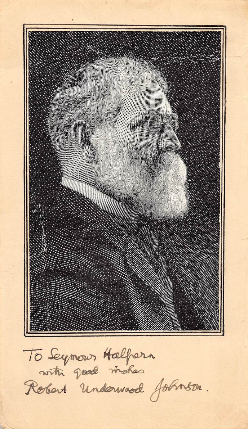 Robert Underwood Johnson League of Nations Diplomat Autograph Signed Print