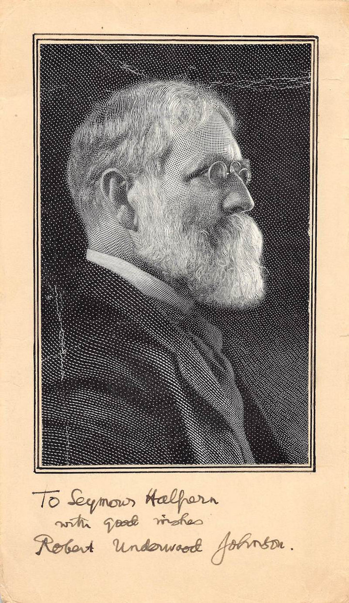 Robert Underwood Johnson League of Nations Diplomat Autograph Signed Print