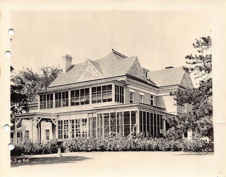 Fort Leavenworth KS General King's Quarters Vintage 1930s Military File Photo